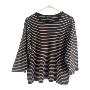 Ralph Lauren Brown Striped Top